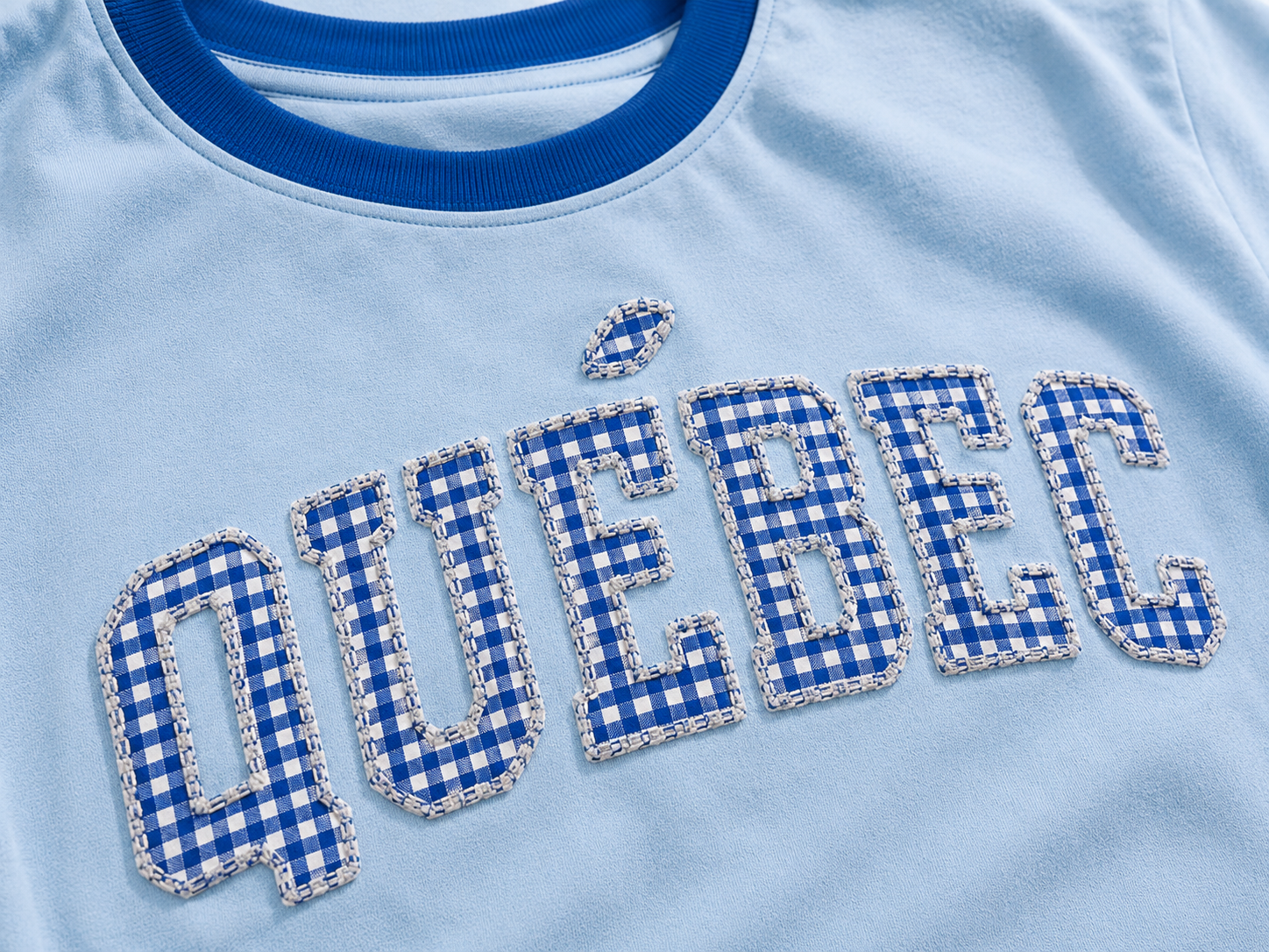 Quebec Embroidered Baby Tee - White