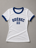 Vintage Quebec Baby Tee - White