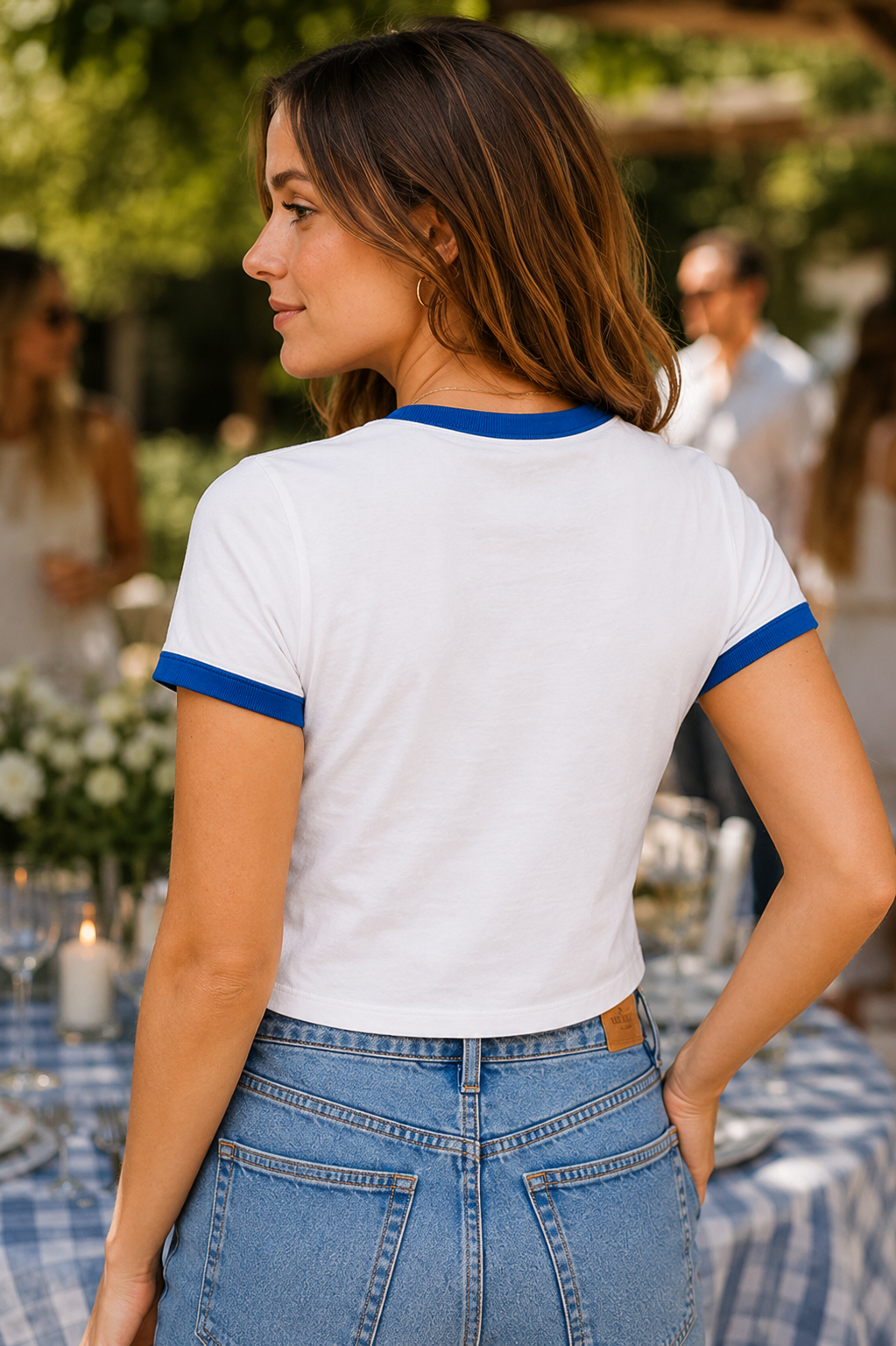 Quebec Embroidered Baby Tee - White