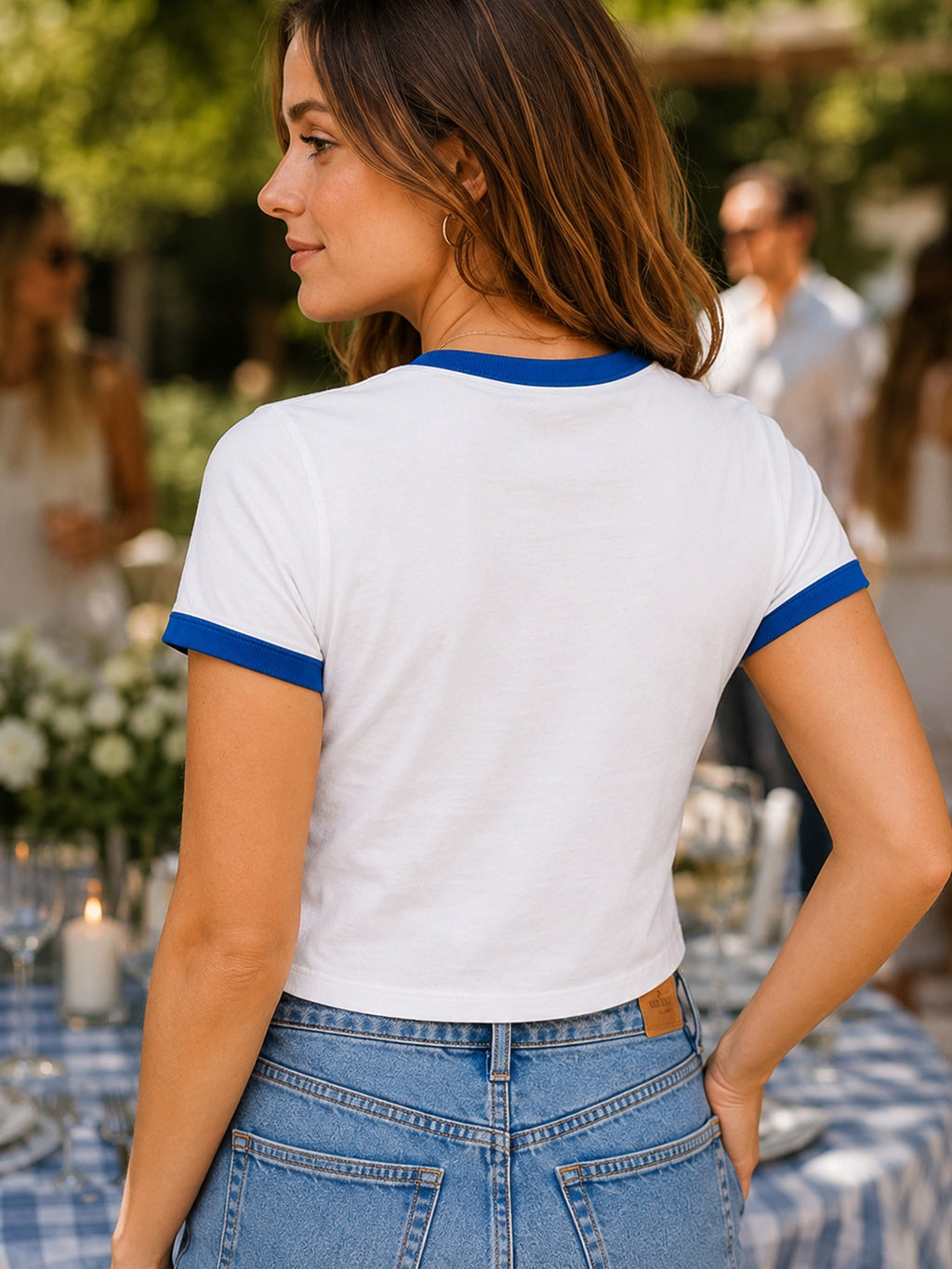 Quebec Embroidered Baby Tee - White